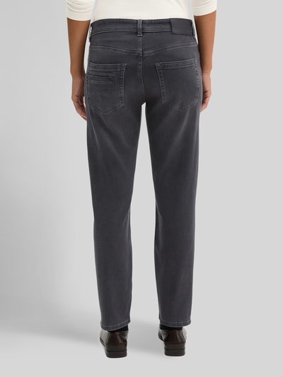 Marc O'Polo Jeansy o kroju straight fit z średnim stanem z listwą guzikową Średnioszary 5
