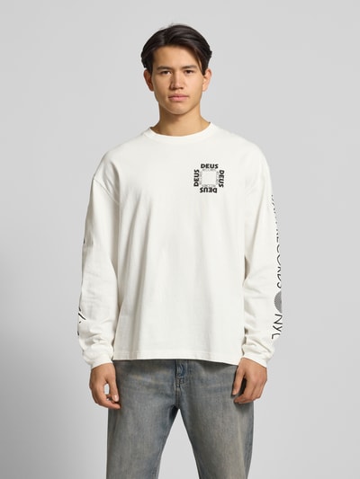 DEUS EX MACHINA Longsleeve mit Label-Print Modell 'DEFACTO' Weiss 4