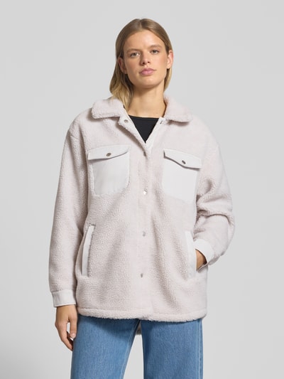 Only Regular Fit Teddy-Jacke mit Hemdkragen Modell 'TANJA' Beige 4