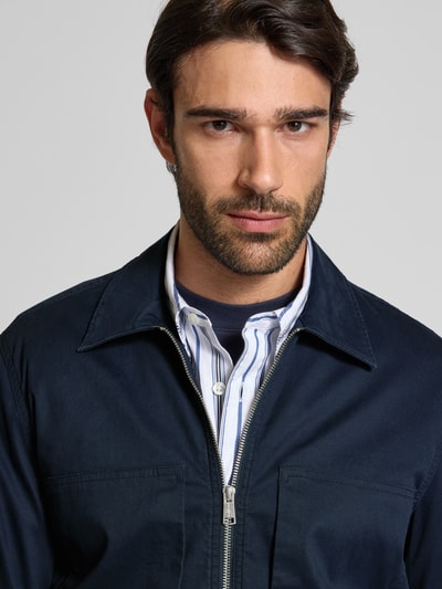 Marc O'Polo Relaxed Fit Overshirt aus Baumwoll-Mix Marine 3