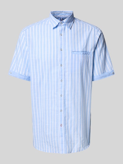 Christian Berg Men Koszula casualowa regular fit z kołnierzykiem typu kent Błękitny 2