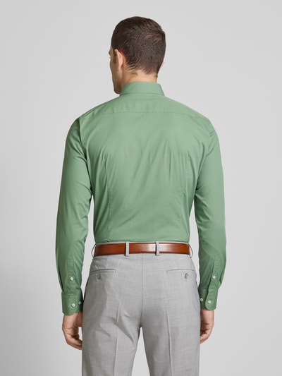 BOSS Slim fit zakelijk overhemd met kentkraag, model 'Hank' Groen - 5