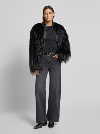 BOSS Regular fit jack in de look van imitatiebont, model 'CECOOL' Zwart - 1