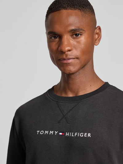 Tommy Hilfiger Regular Fit Sweatshirt aus Baumwoll-Mix Black 3