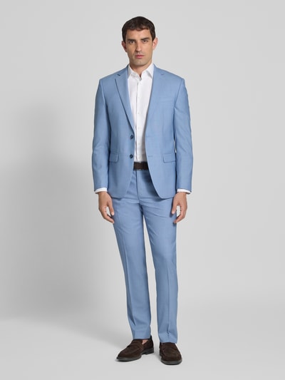 HECHTER PARIS Slim fit pak van scheerwolmix met reverskraag Lichtblauw - 1