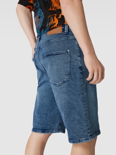 REVIEW Jeansshorts in 5-pocketmodel Blauw - 3