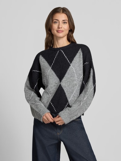Jake*s Casual Regular Fit Pullover aus Wollmix Dunkelblau 4