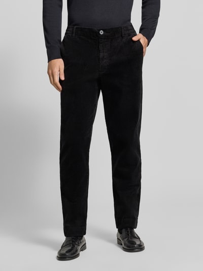 Selected Tapered Fit Cordhose aus reiner Baumwolle Modell 'LEROY' Black 4