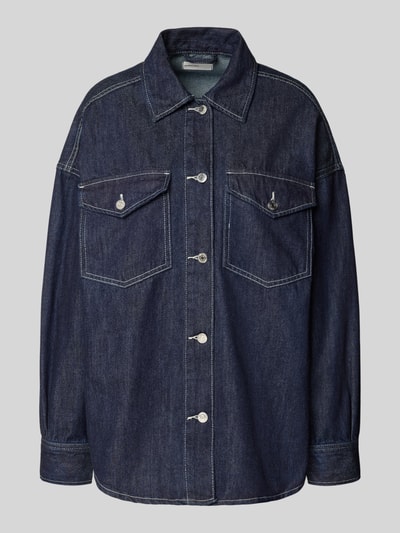 Gina Tricot Bluzka jeansowa o kroju Oversized z czystej Bawełna Jeansowy niebieski 2