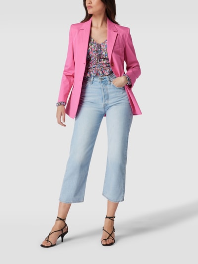 Mango Crop Bluse mit floralem Muster Pink 1