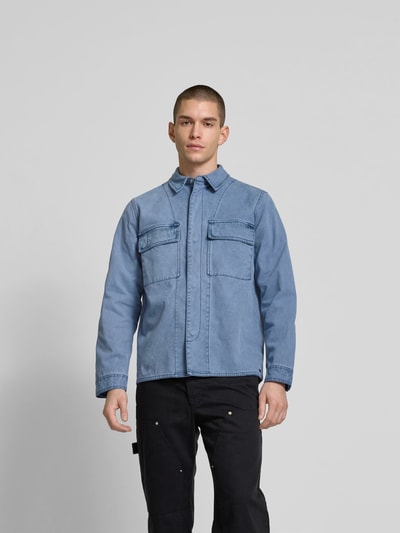 Wood Wood Regular Fit Freizeithemd mit Brusttasche Blau 4