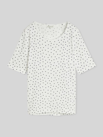 Tom Tailor Regular Fit T-Shirt aus reiner Baumwolle Weiss 2