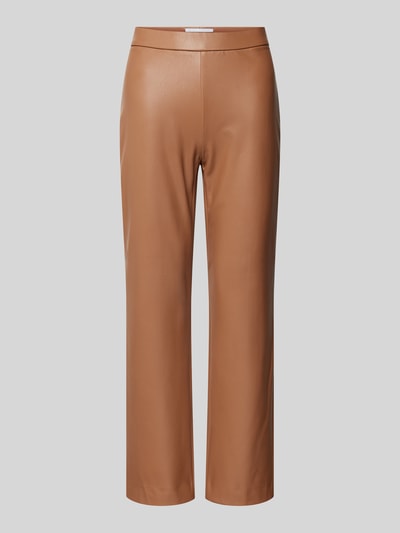 Raffaello Rossi Regular fit broek in leerlook in verkort model, model 'MACY' Cognac - 2