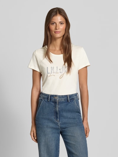 LIU JO SPORT T-Shirt mit Label-Print Offwhite 4