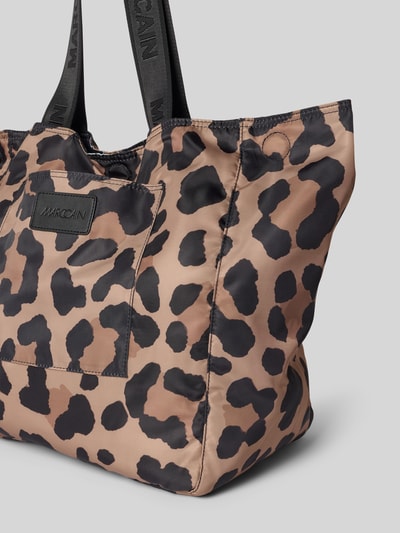 Marc Cain Handtasche mit Allover-Animal-Print Camel 3