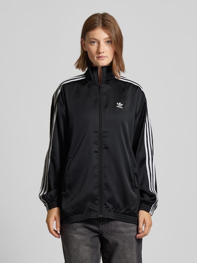 adidas Originals Bluza rozpinana ze stójką Czarny 4