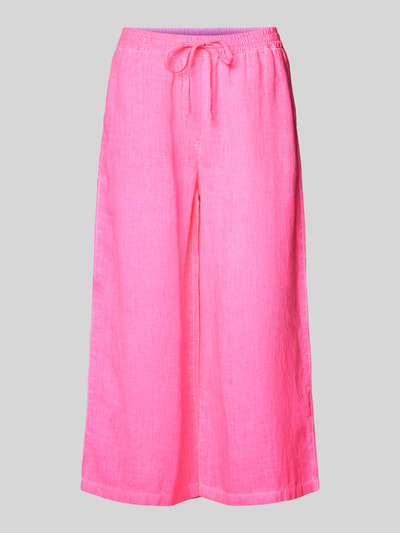 Emily Van den Bergh Wide Leg Leinenhose mit Tunnelzug Neon Pink 2