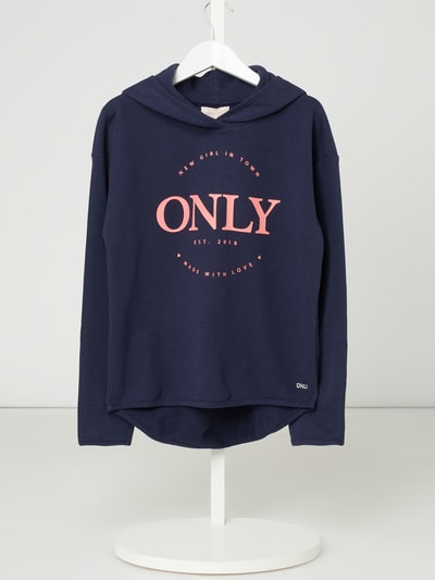 Only Hoodie mit Logo-Print Modell 'Neo'  Marine 1