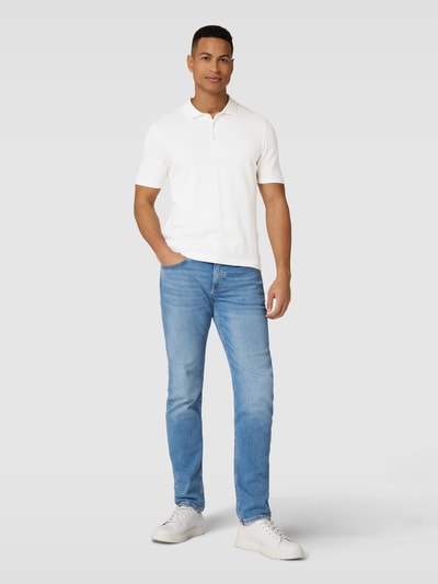 CINQUE Poloshirt mit Strukturmuster Modell 'Flavi' Offwhite 1