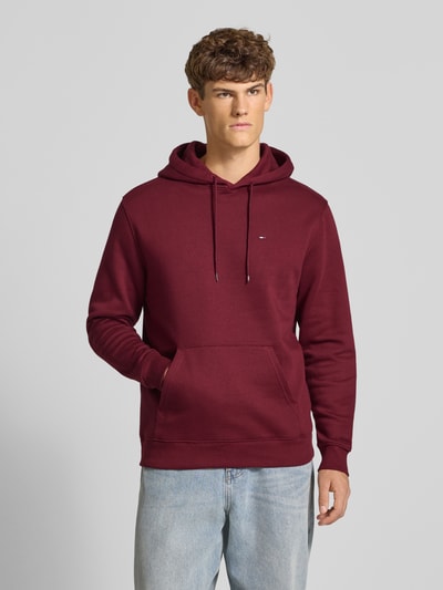 Tommy Jeans Regular Fit Hoodie aus Baumwoll-Mix Bordeaux 4