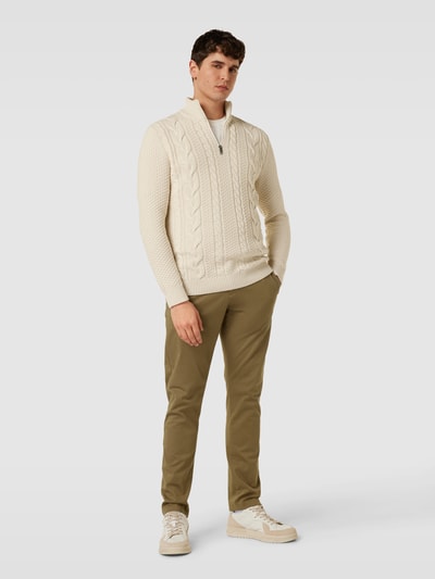 Esprit Collection Chino met steekzakken, model 'TWILL' Roodbruin - 1