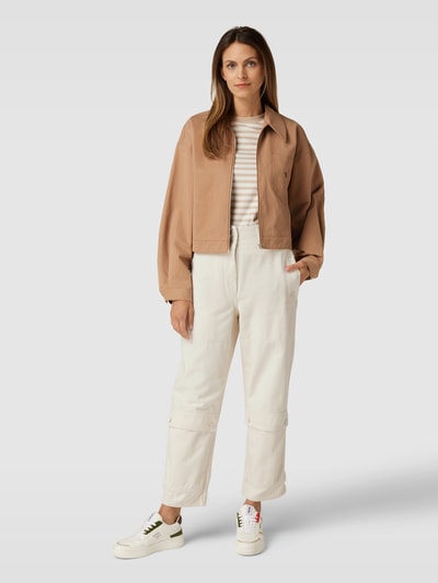 Weekend Max Mara Regular fit stoffen broek met zakken op de pijp, model 'GILBERT' Ecru - 1