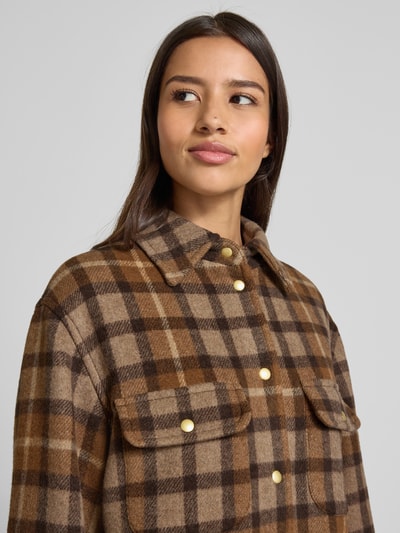 Marc O'Polo Relaxed fit jack van wolmix Middenbruin - 3