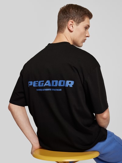 Pegador Oversized T-shirt met labelprint, model 'COLNE LOGO' Zwart - 3