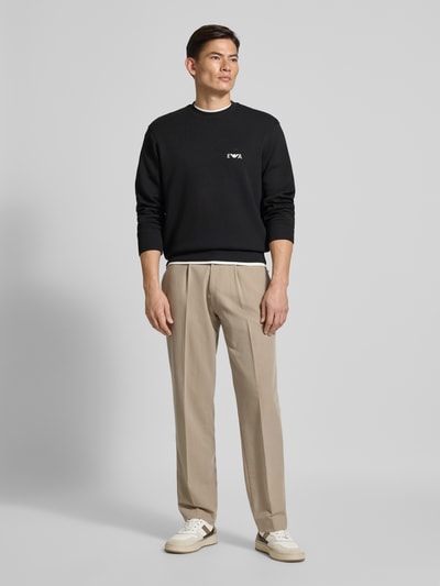 Emporio Armani Sweatshirt mit Label-Stitching Black 1