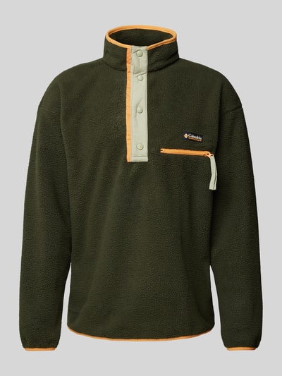 COLUMBIA Sweatshirt met opstaande kraag, model 'HELVETIA' Olijfgroen - 2