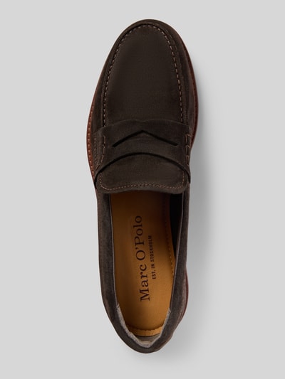 Marc O'Polo Loafer aus Rindsvelours mit Kreppsohle Dunkelbraun 3