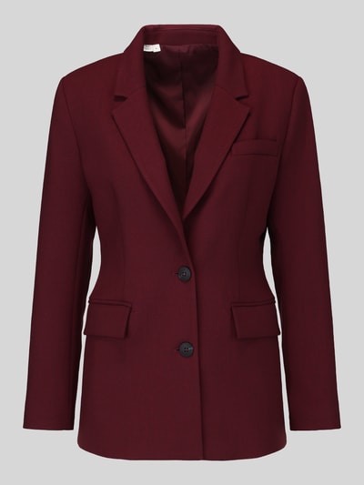 Selected Regular Fit Longblazer aus Viskose-Mix Modell 'RITA' Bordeaux 2