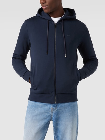 BOSS Sweatjacke mit Kapuze Modell 'Seeger' Dunkelblau 4