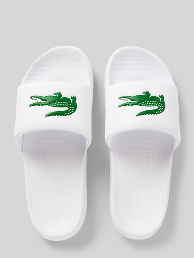 Lacoste Slides mit Label-Detail Modell 'CROCO' Weiss 3