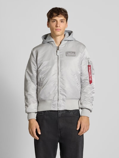 Alpha Industries Bomberjack met labelpatch Lichtgrijs - 4