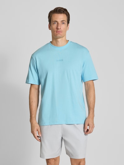 BOSS Green Regular Fit T-Shirt aus reiner Baumwolle Modell 'TEE 10' Hellblau 4