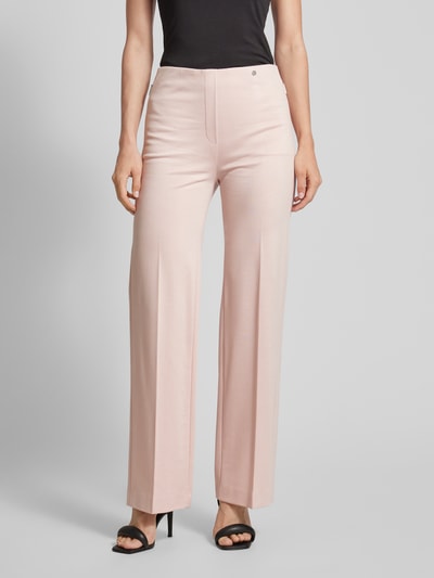 Marc Cain Regular fit stoffen broek met persplooien Roze - 4