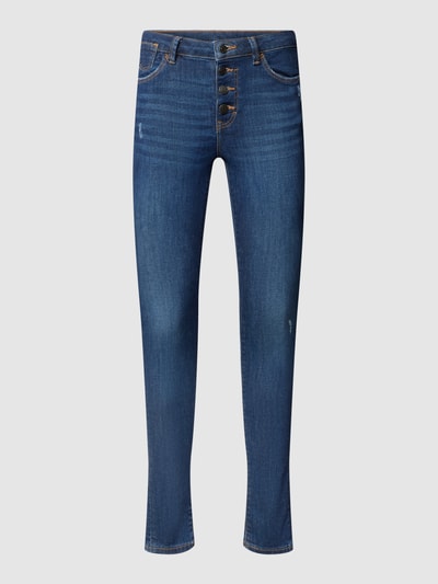 Esprit Jeansy o kroju skinny fit z efektem znoszenia Ciemnoniebieski 2