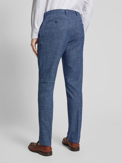 MCNEAL Slim fit pantalon met geweven motief, model 'Steve' Donkerblauw - 5