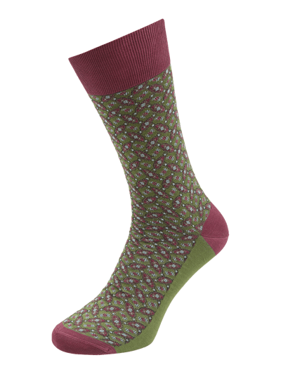 Falke Socken mit Allover-Muster Modell 'Sartorial Eye' Gruen 1