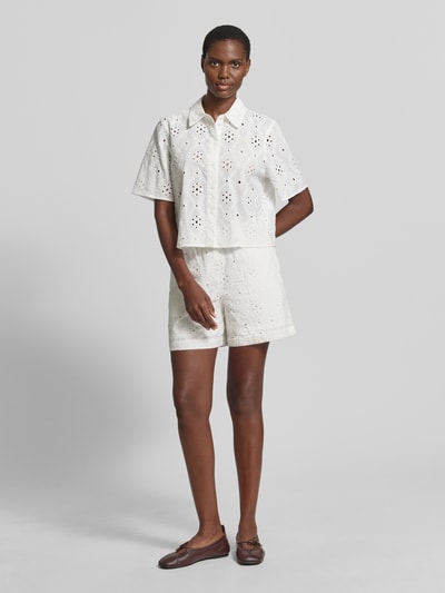 VERO MODA Regular Fit Shorts aus reiner Baumwolle Modell 'ELIZA' Weiss 1