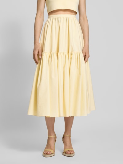 Jake*s Cocktail Maxirock mit Bundfalten Hellgelb 4