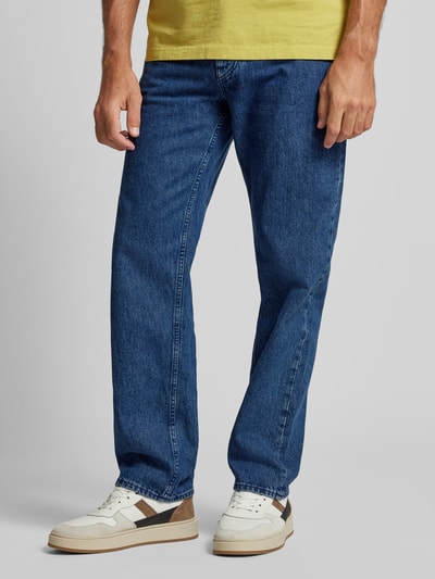 BOSS Relaxed fit jeans in 5-pocketmodel, model 'Akron' Jeansblauw - 4