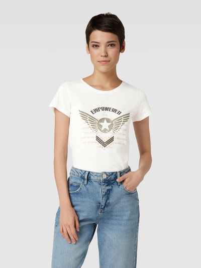 MOS MOSH T-Shirt mit Statement-Print Modell 'MILI' Offwhite 4