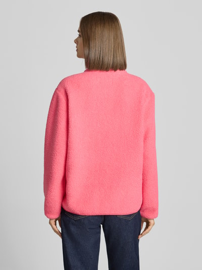 ONLY Regular Fit Fleecejacke mit Reißverschluss Modell 'EVA' Pink 5