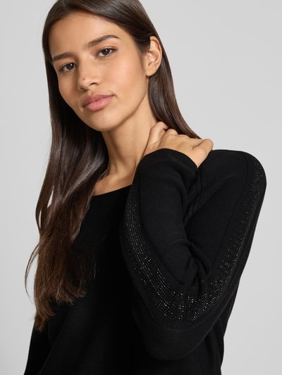 monari Strickpullover mit Rundhalsausschnitt Black 3