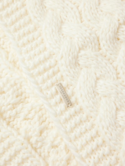 Seeberger Loop-Schal mit Zopfmuster Offwhite 3