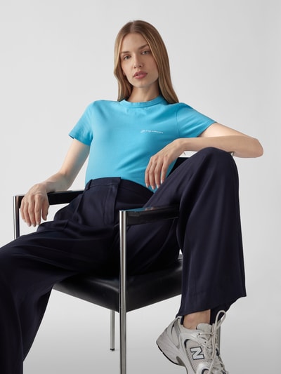 Jacquemus T-Shirt mit Label-Stitching Türkis 6