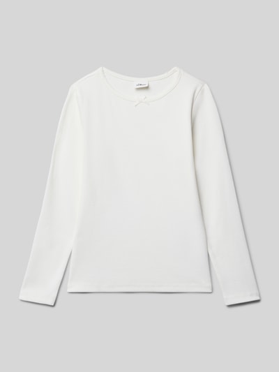 s.Oliver RED LABEL Slim fit shirt met lange mouwen van katoenmix Wit - 1