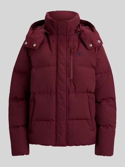 Polo Ralph Lauren kurtka pikowana o kroju regular fit z odpinanym kapturem Bordowy 2